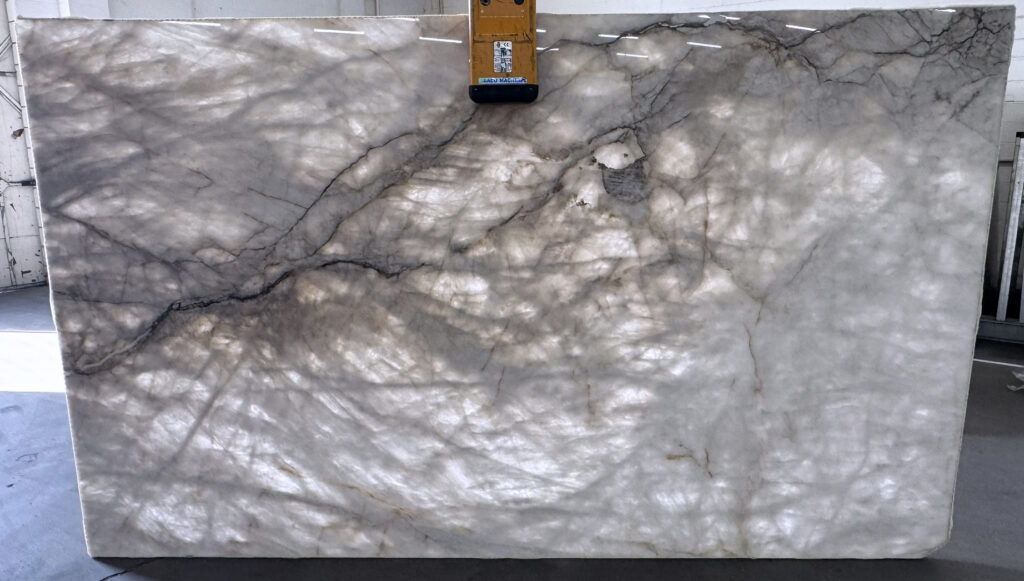 Cristallo Smoke Quartzite backlit slab