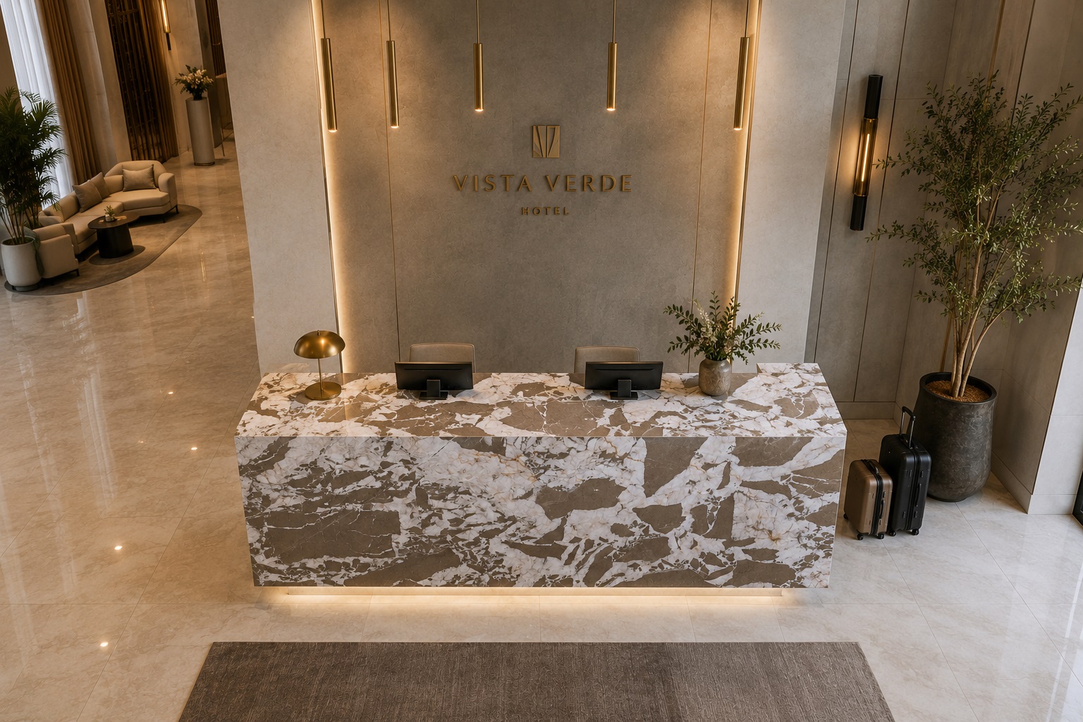 Caramelito Marble Desk