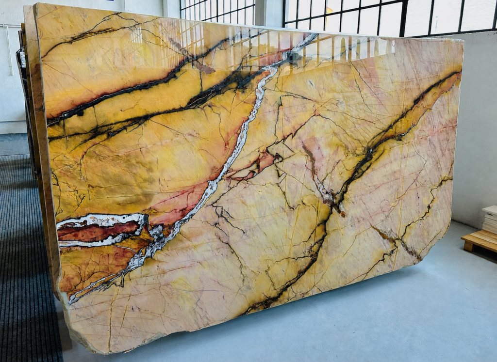 Luxury Tunisian amber marble slab polished finish