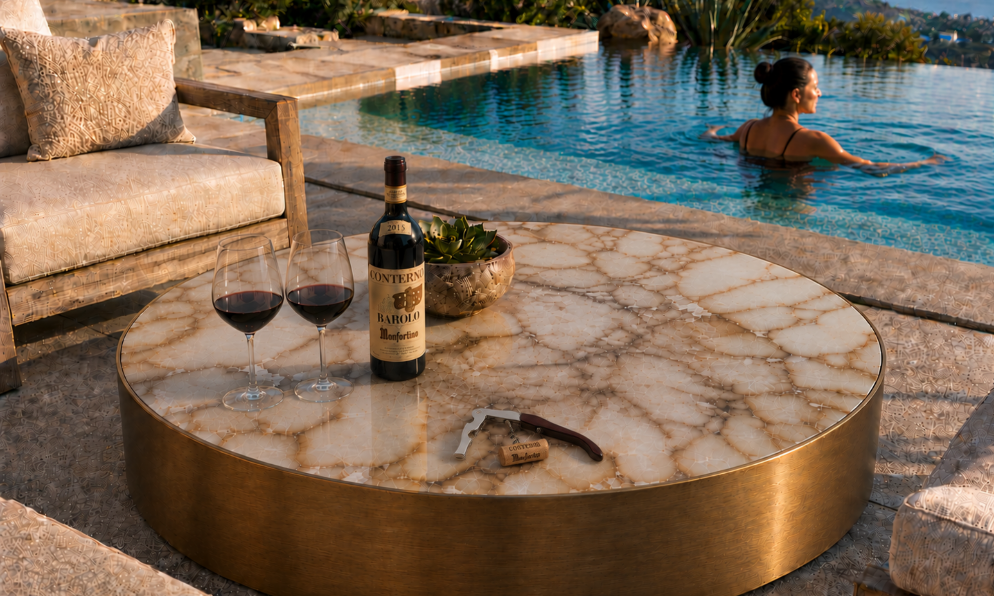 Alabaster Exterior Table