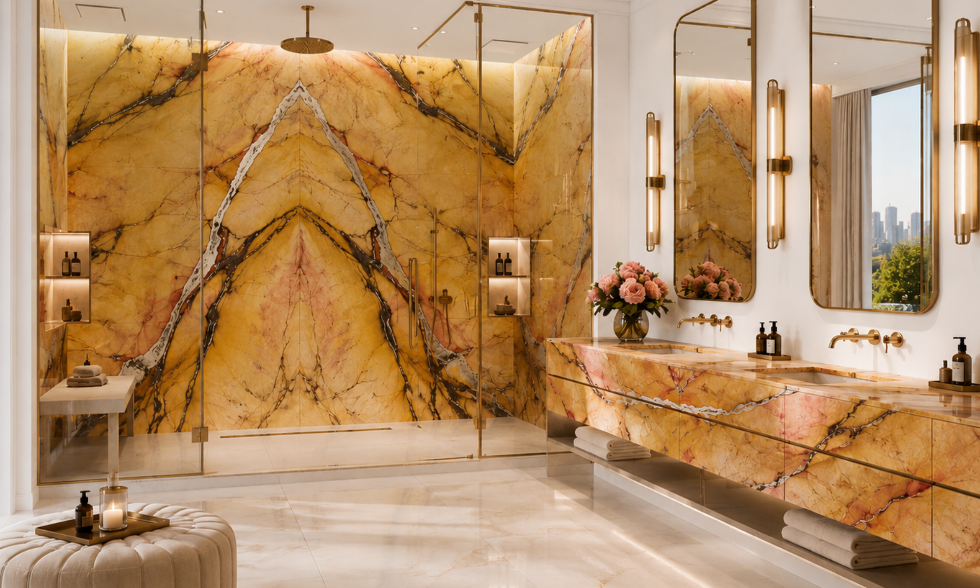 Tunisian Marble Bathroom