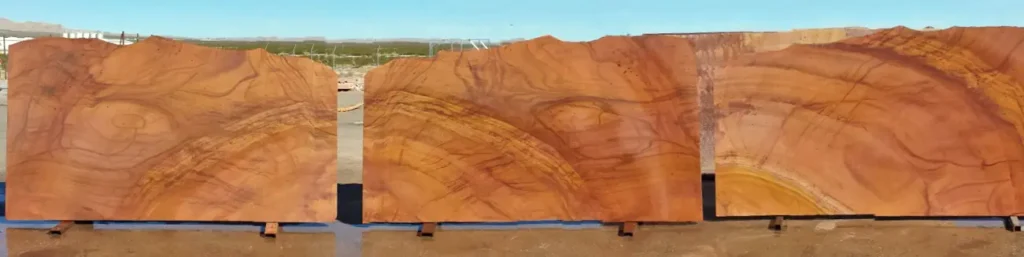 Las Vegas Rock Desert Blend slabs showing the natural color and pattern variation within a single production run.